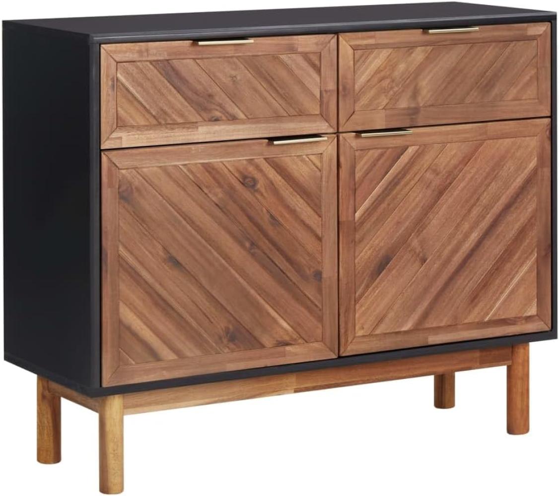 vidaXL Sideboard 90 x 33,5 x 75 cm Massivholz Akazie und MDF Bild 1