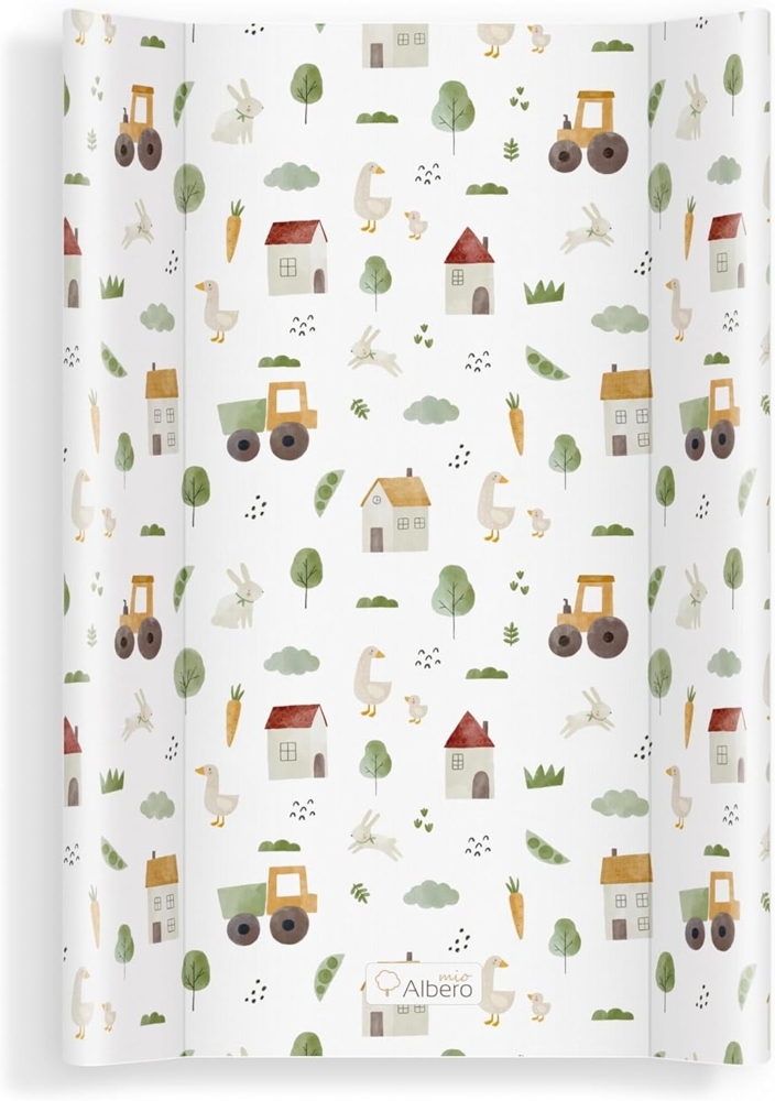 Harte Wickelauflage für Babybett 47x70 mit Sicherheitsfüßen Wickelunterlage Abwaschbar Wasserdicht Wickeltisch Zubehör Farm Baby Changing Mat Bild 1