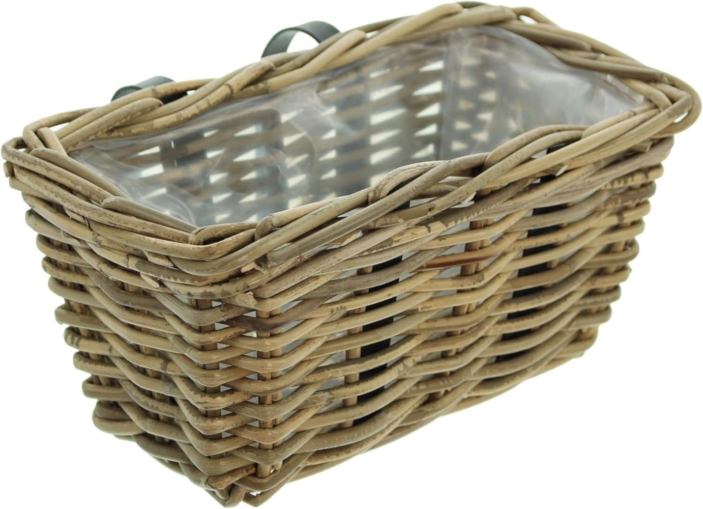 Balkonpflanzer Rattan klein Blumenkasten Pflanzkorb Pflanzschale Blumentopf Bild 1