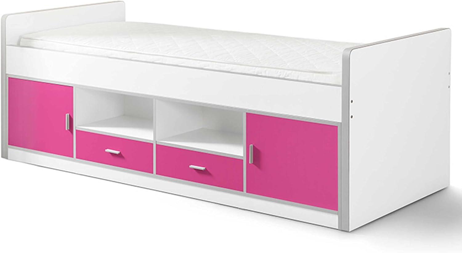 Vipack 'Bonny' Einzelbett weiß/pink Bild 1