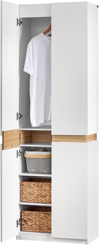 SoBuy Kleiderschrank KSB01 Hochschrank mit 2 Türen Küchenschrank Aufbewahrungsschrank Sideboard Bild 1