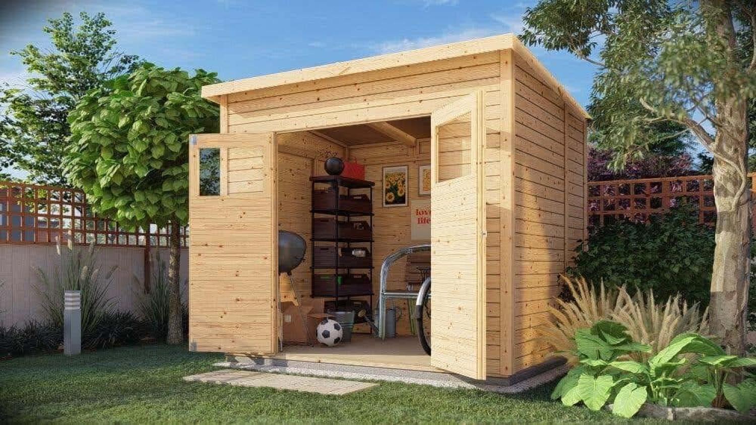 Alpholz Gerätehaus Mollie Gerätehaus aus Holz Geräteschrank mit 19 mm Wandstärke Gartenhaus mit Montagematerial Bild 1