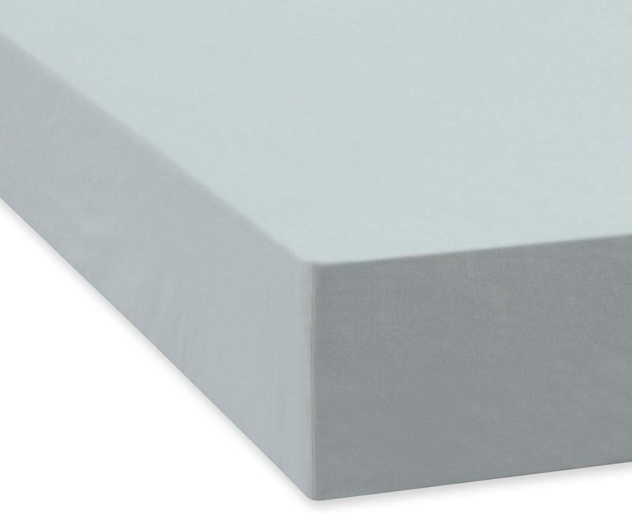 Traumschlaf Feinbiber Boxspring Spannbetttuch|160x200 cm| silber Bild 1