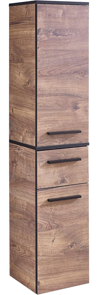 Pelipal Badezimmerschrank Quickset 374 in Eiche Ribbeck quer Nachbildung, 30 cm breit | Halbhoher Midischrank mit 2 Türen, 1 Schubkasten und 3 Einlegeböden Bild 1