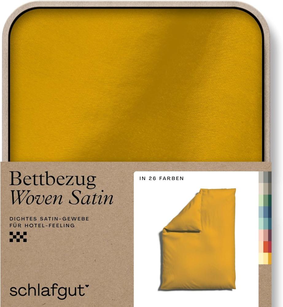 Schlafgut Woven Satin Bettwäsche|Bettbezug einzeln 135x200 - 140x200 cm| yellow-deep Bild 1