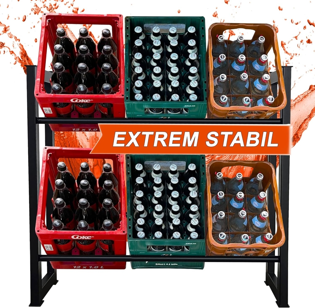 Quick Star Flaschenregal Getränkekistenregal 104x30x90cm, 6-tlg. Bild 1