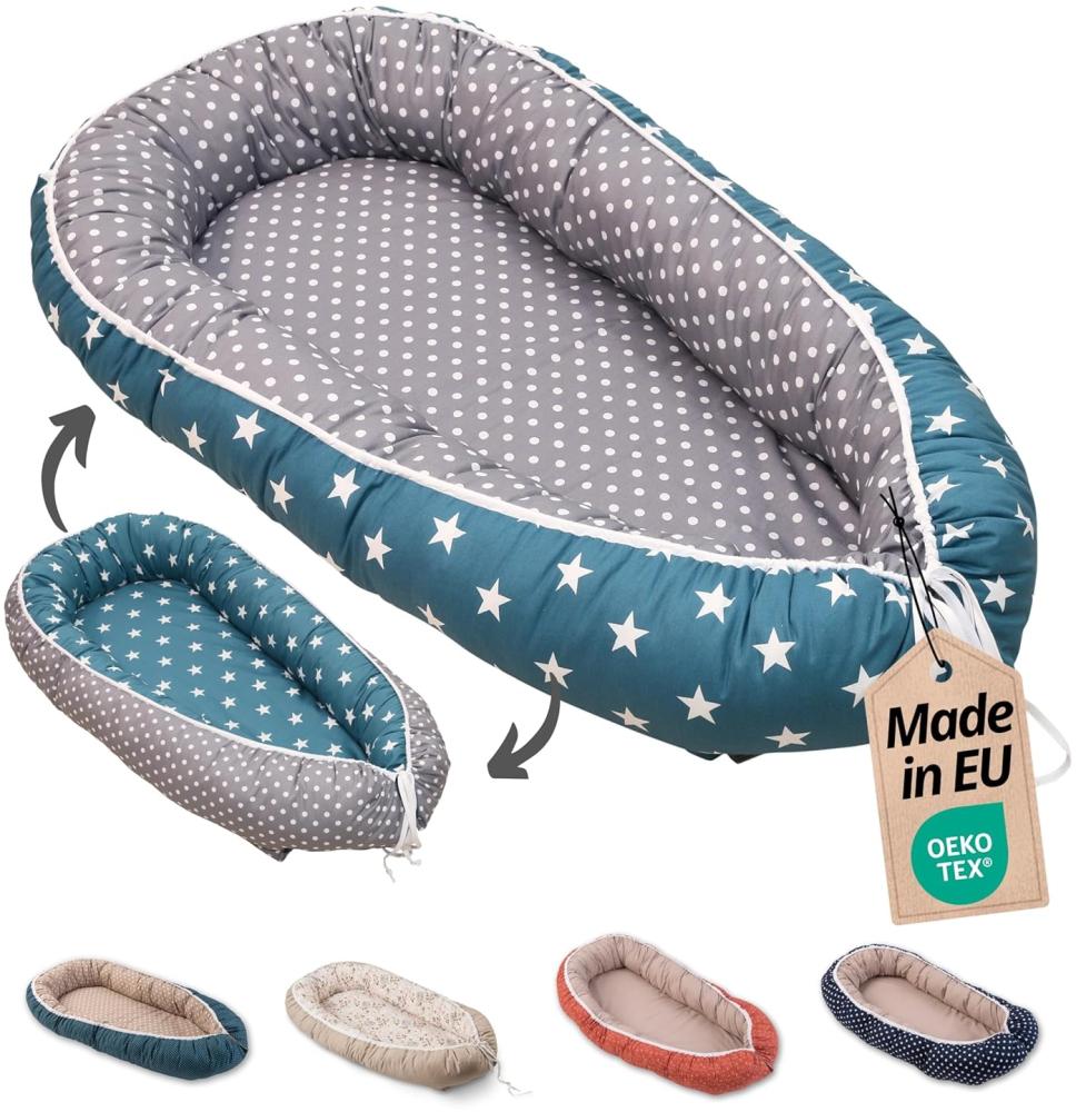 Ullenboom Babynest & Cocoon Petrol Grau 55 x 95 cm Bild 1