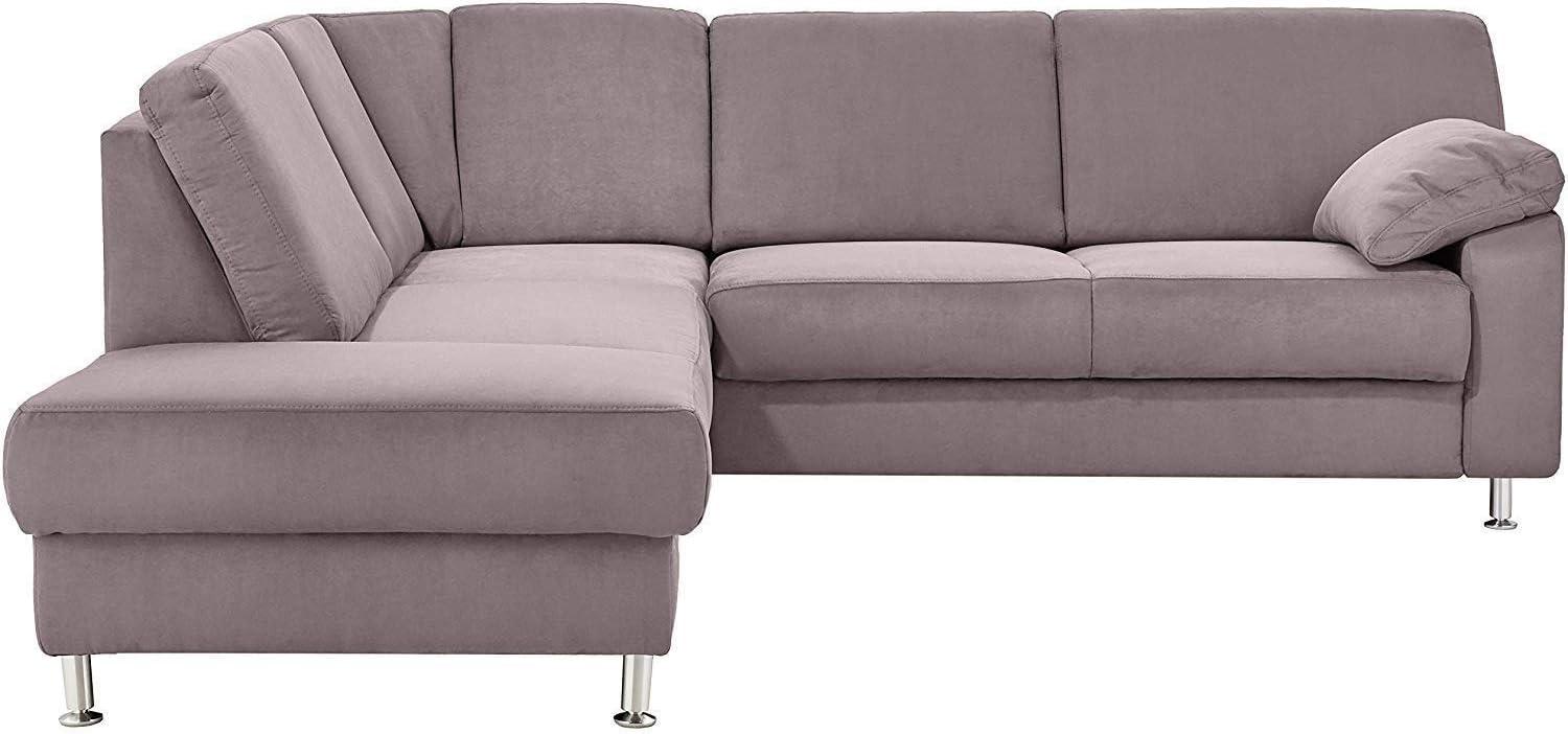 Cavadore Ecksofa Belfast mit Ottomane links / Polsterecke mit Federkern / 243 x 88 x 218 / Mikrofaser Anthrazit Bild 1