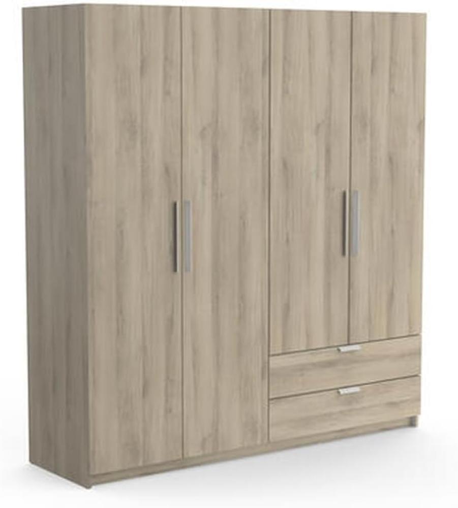 Kleiderschrank >Glory2< in Kronberg Eiche aus Holzwerkstoff - 178x192x51 (BxHxT) Bild 1