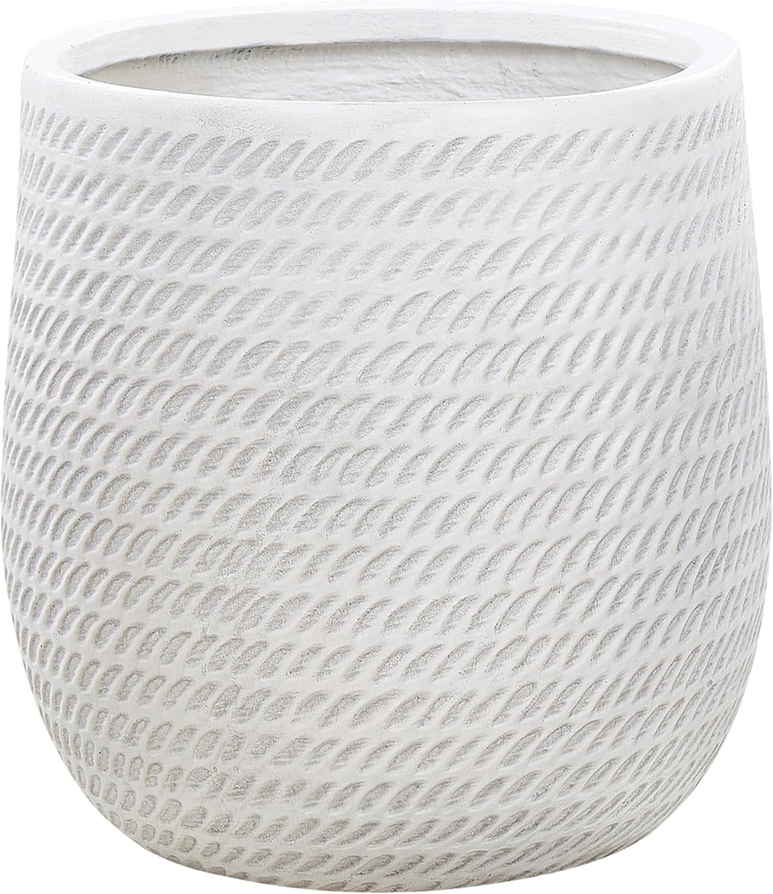 Blumentopf cremeweiß rund 39 x 39 x 44 cm LIVADIA Bild 1