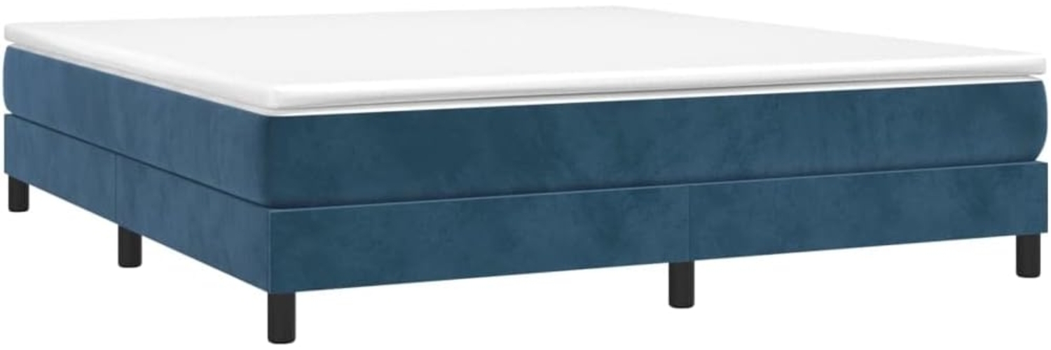 Boxspringbett Dunkelblau 160x200 cm Samt [3120782] Bild 1