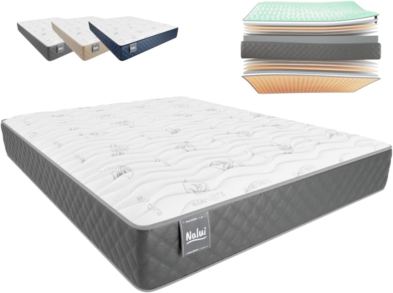 Don descanso MULHACÉN Viskoelastische Matratze, Schaumstoff, Höhe ± 26 cm, 67x180 cm Bild 1