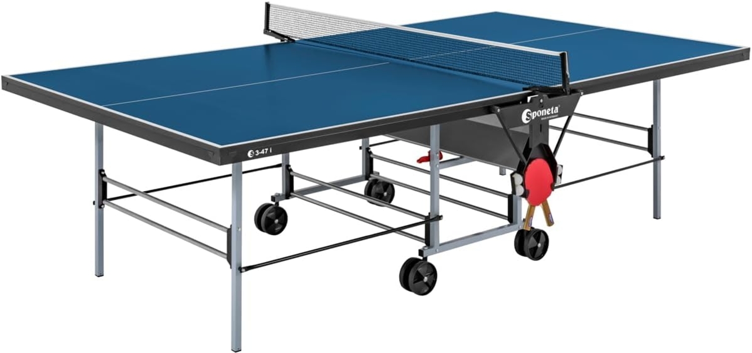 SPONETA 'S 3-47 i' Tischtennisplatte, Hallentisch, klappbar, blau, 274 x 152,5 x 76 cm Bild 1