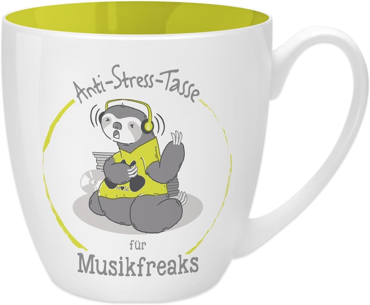 GRUSS & CO Anti-Stress-Tasse Motiv " Musikfreaks" | Tasse mit Spruch, 45 cl, New Bone China | Geschenk für Ihn | 45517 Bild 1