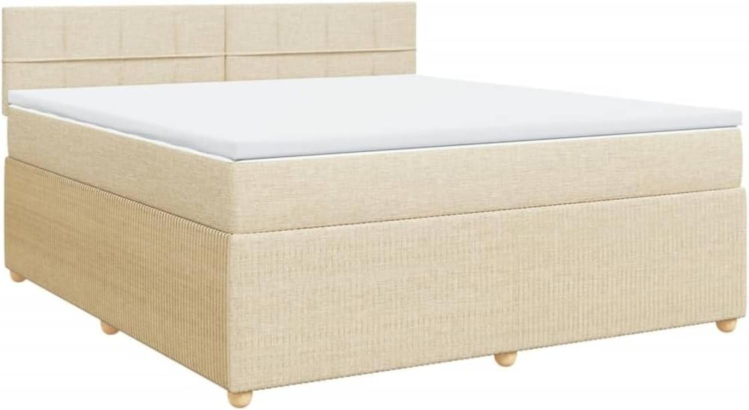 Boxspringbett mit Matratze Creme 180x200 cm Stoff 3289840 Bild 1