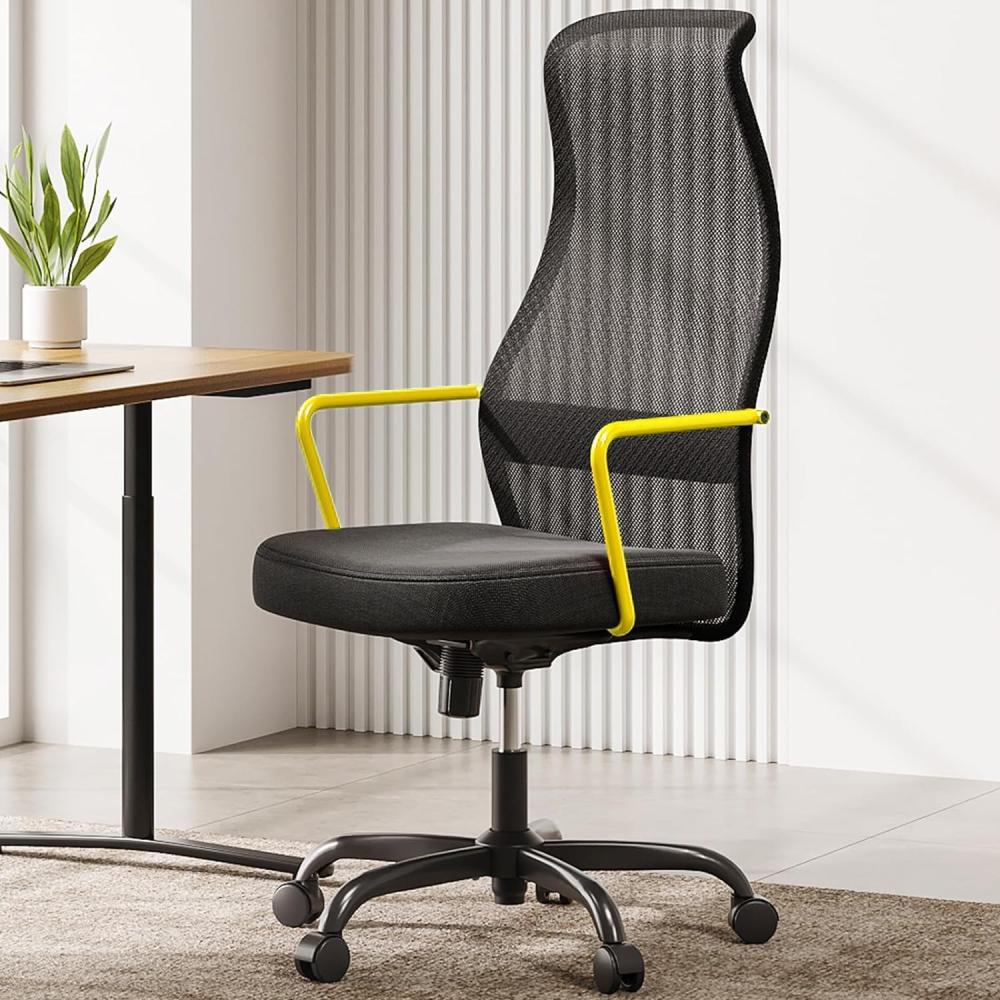 SIHOO M101C Ergonomischer Bürostuhl - Bürostuhl mit zweifachem S-förmigem Rückenlehnen-Design, großer und hoher Bürostuhl, Sitzkissen mit hoher Widerstandsfähigkeit, Computertischstuhl (Gelb) Bild 1