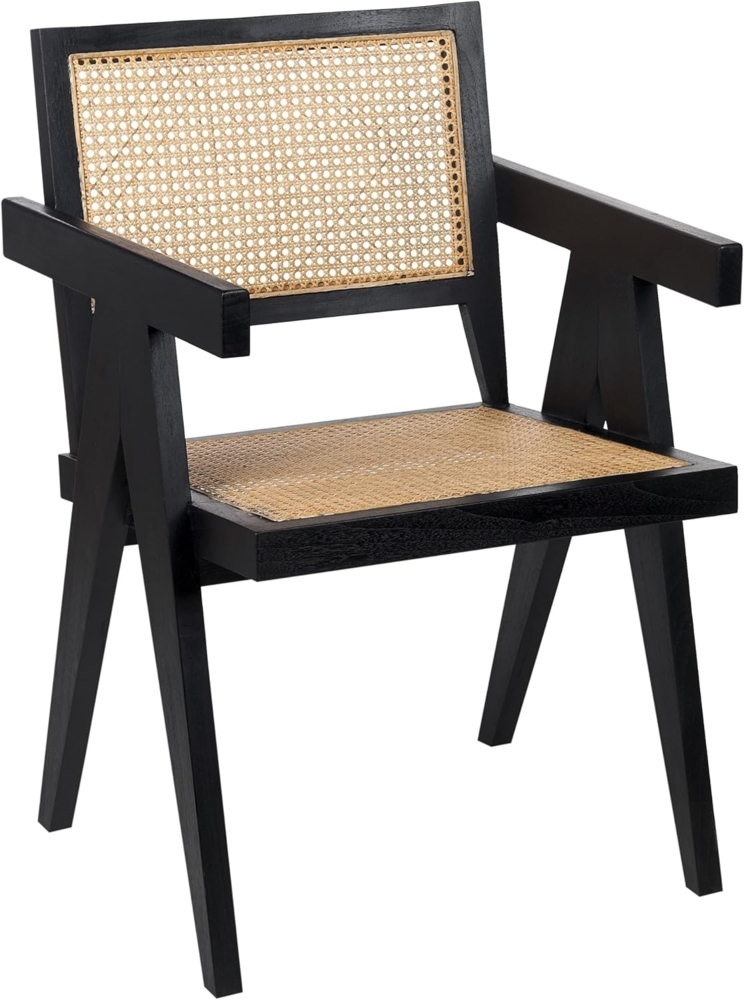 Esszimmerstuhl WESTBROOK Mahagoniholz Schwarz Bild 1