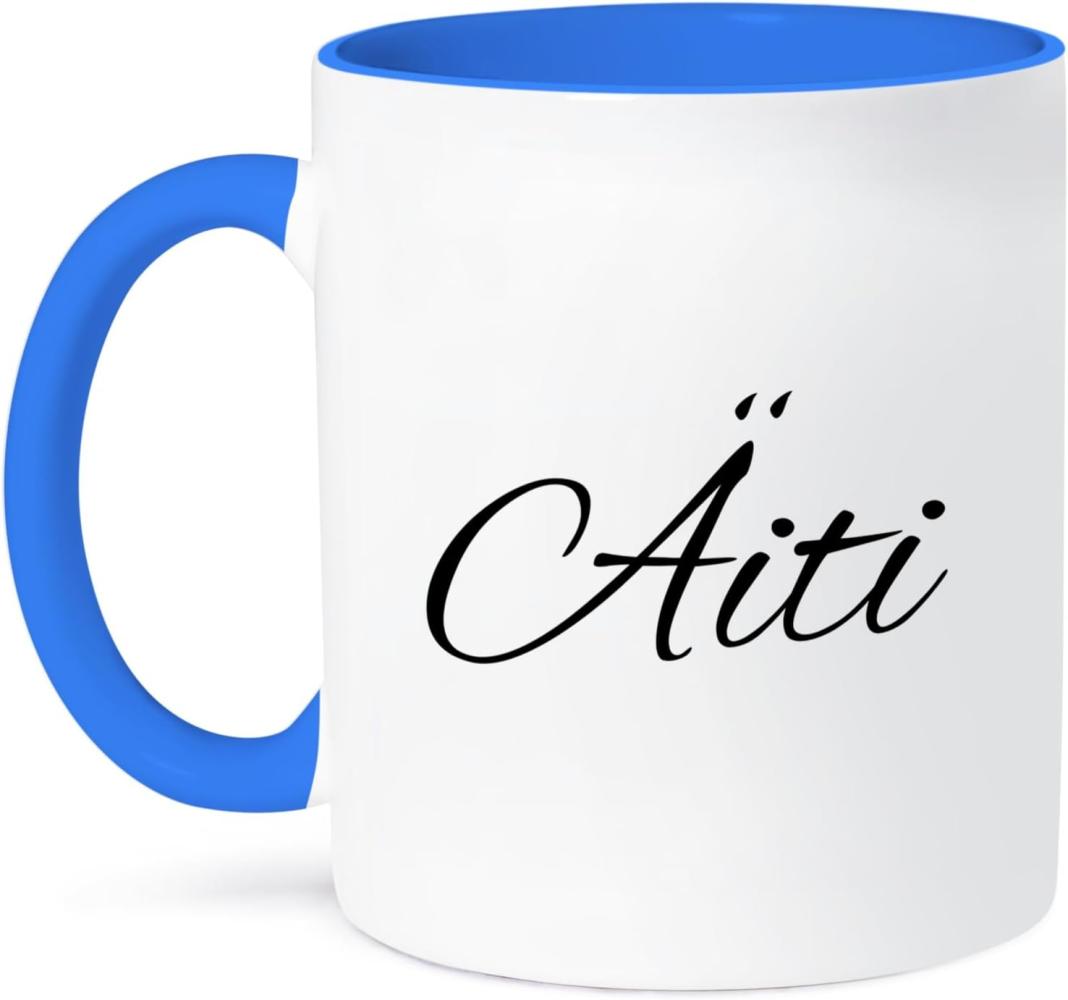 3dRose aiti-Word, für Finnish-Mother in verschiedenen Sprachen, Finland-Two, 10,16 x 7,62 x 9,52 cm, Tasse, Keramik, Blau Bild 1