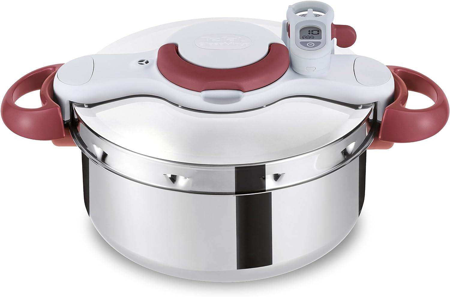 Tefal Schnellkochtopf Clipso Minut' Perfect, bis max. 6 Liter, Ø ca. 22 cm, Edelstahl (1-tlg), Dampfkochtopf aus Edelstahl, 6 l, alle Herdarten, Induktion Bild 1