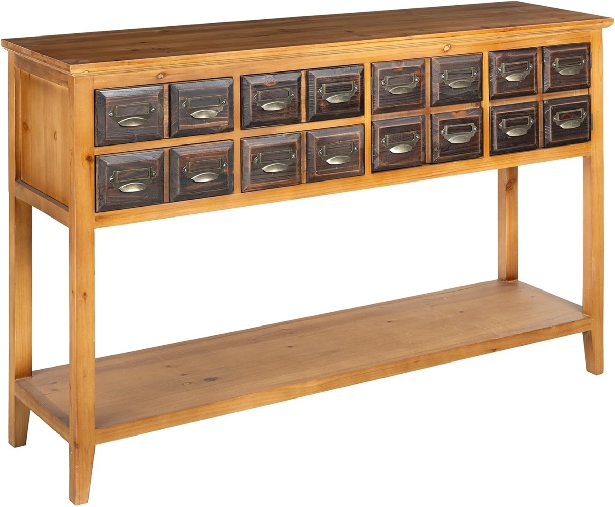 riess-ambiente Konsolentisch HERITAGE 125cm natur / braun · Holz-Apothekerschrank mit 4 Schubladen (Einzelartikel, 1-St), schmale Mehrzweck-Kommode · für Küche, Wohnzimmer & Flur · mit Ablage Bild 1