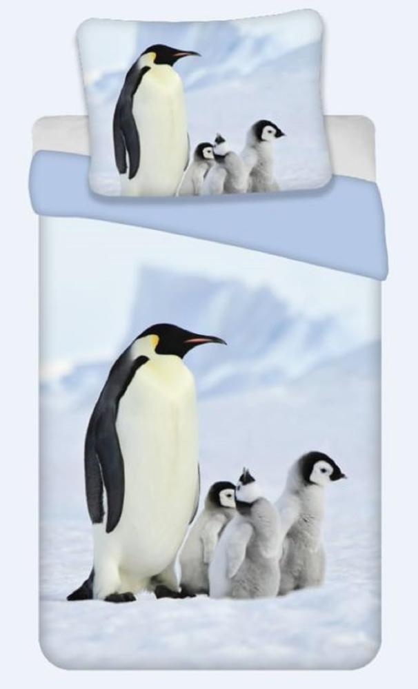 BrandMac Kinderbettwäsche Bettwäsche Set mit Pinguin 135 x 200 cm 80 x 80 cm 100% Baumwolle Bild 1