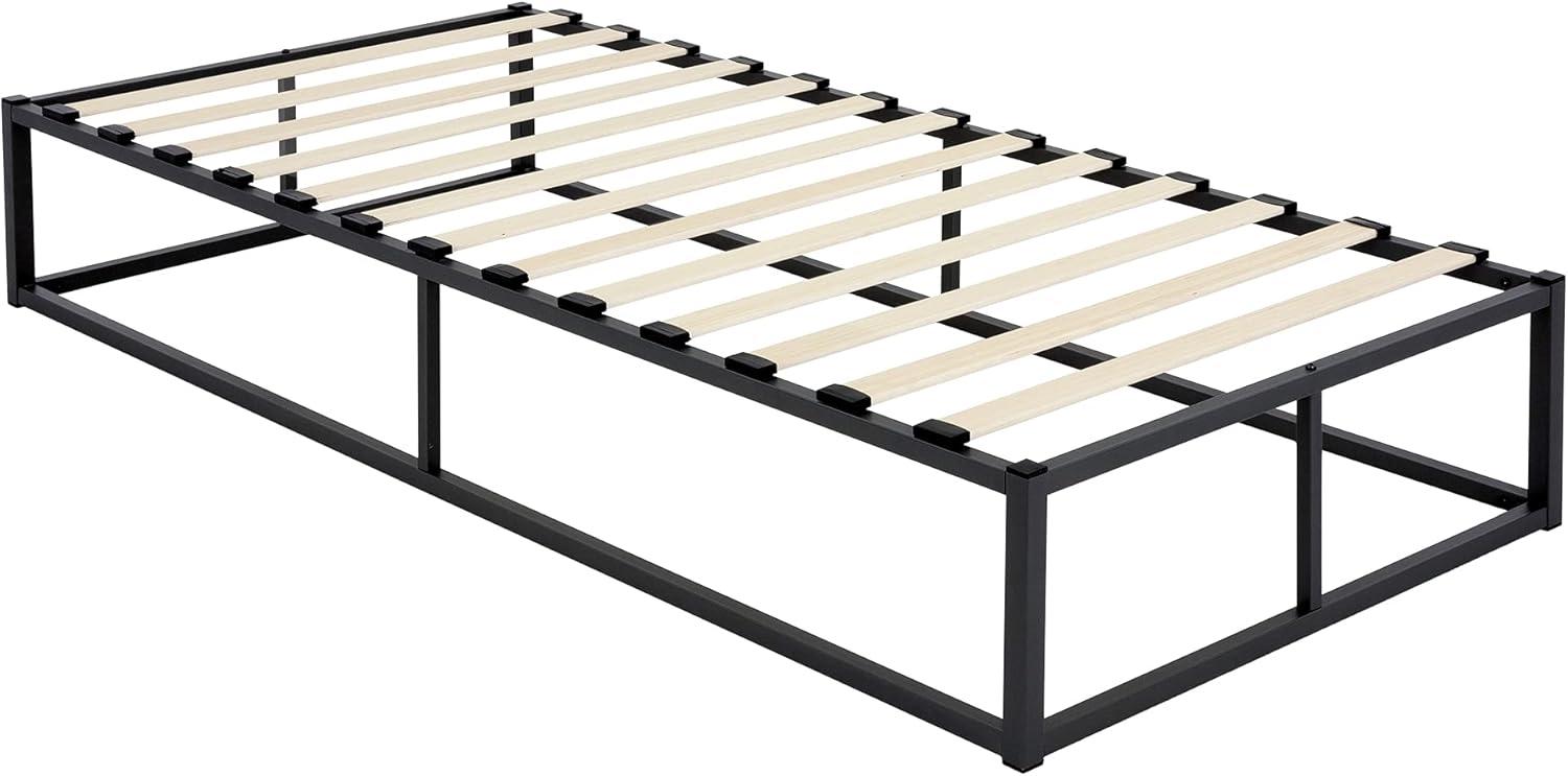 ML-Design Metallbett 90x200 cm auf Stahlrahmen mit Lattenrost, Schwarz, Bettgestell aus Metall, robust, leichte Montage, Bett für Schlafzimmer der Kinder, Jugendliche, Erwachsene, Jugendbett Gästebett Bild 1