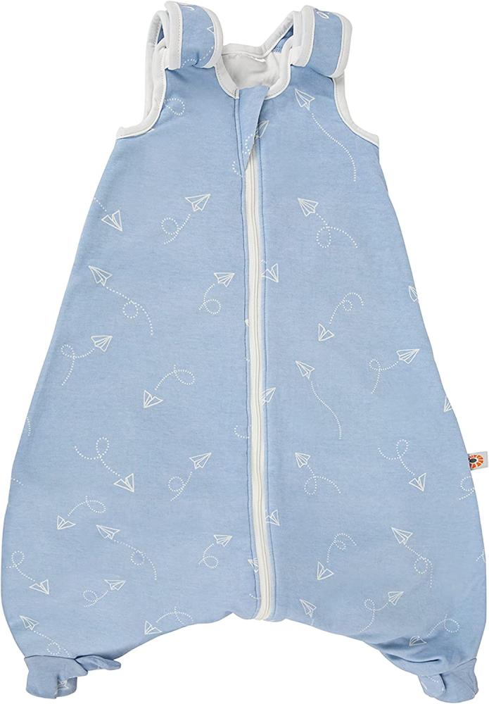 ERGObaby Ganzjahres Baby-Schlafsack mit Füßen Gurtschlitz 18-36 Monate Baumwolle TOG 1 Sommer Winter, On The Move Paper Planes Sleep Bag Small Single Bild 1