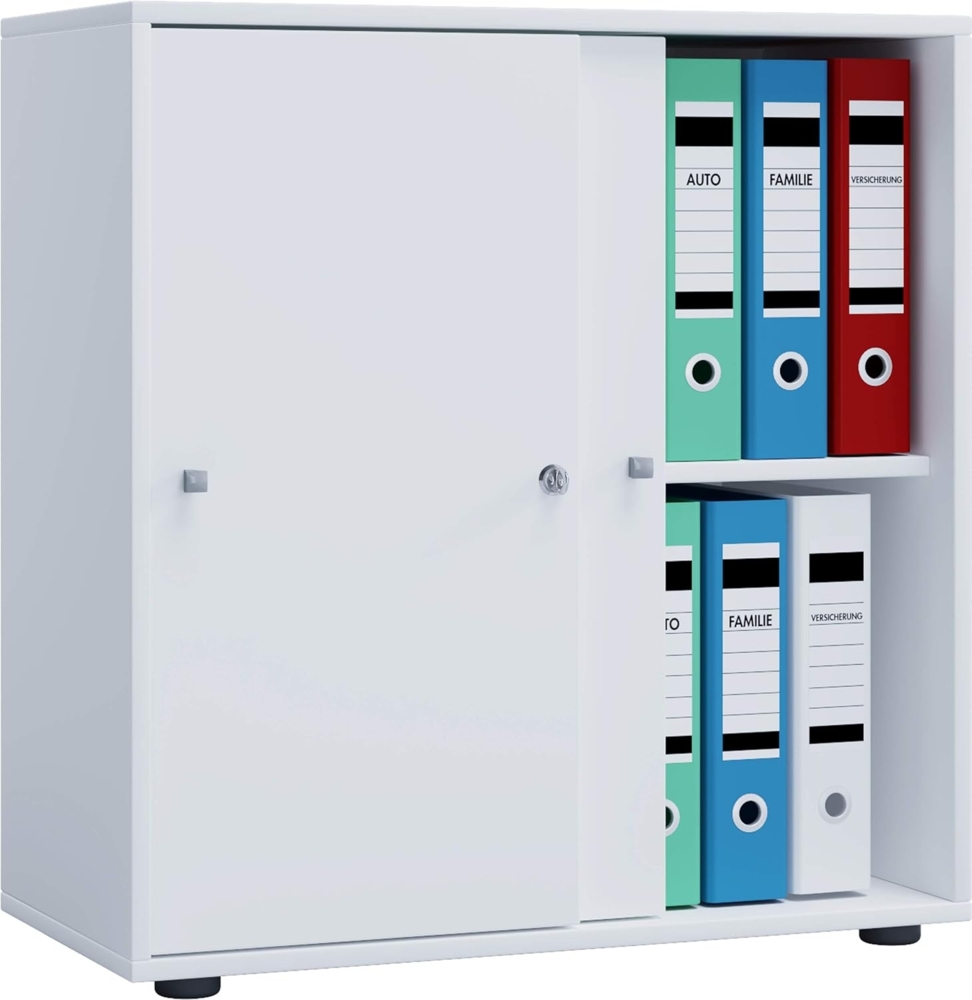 VCM Büroschrank Lona 913945 Buche B. 70 x H. 73 x T. 37 cm Bild 1