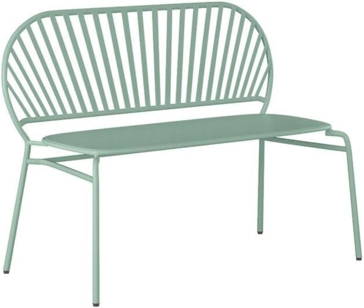 Vente-unique - Gartenbank - Metall - Mandelgrün - CEDEIRA von MYLIA Bild 1
