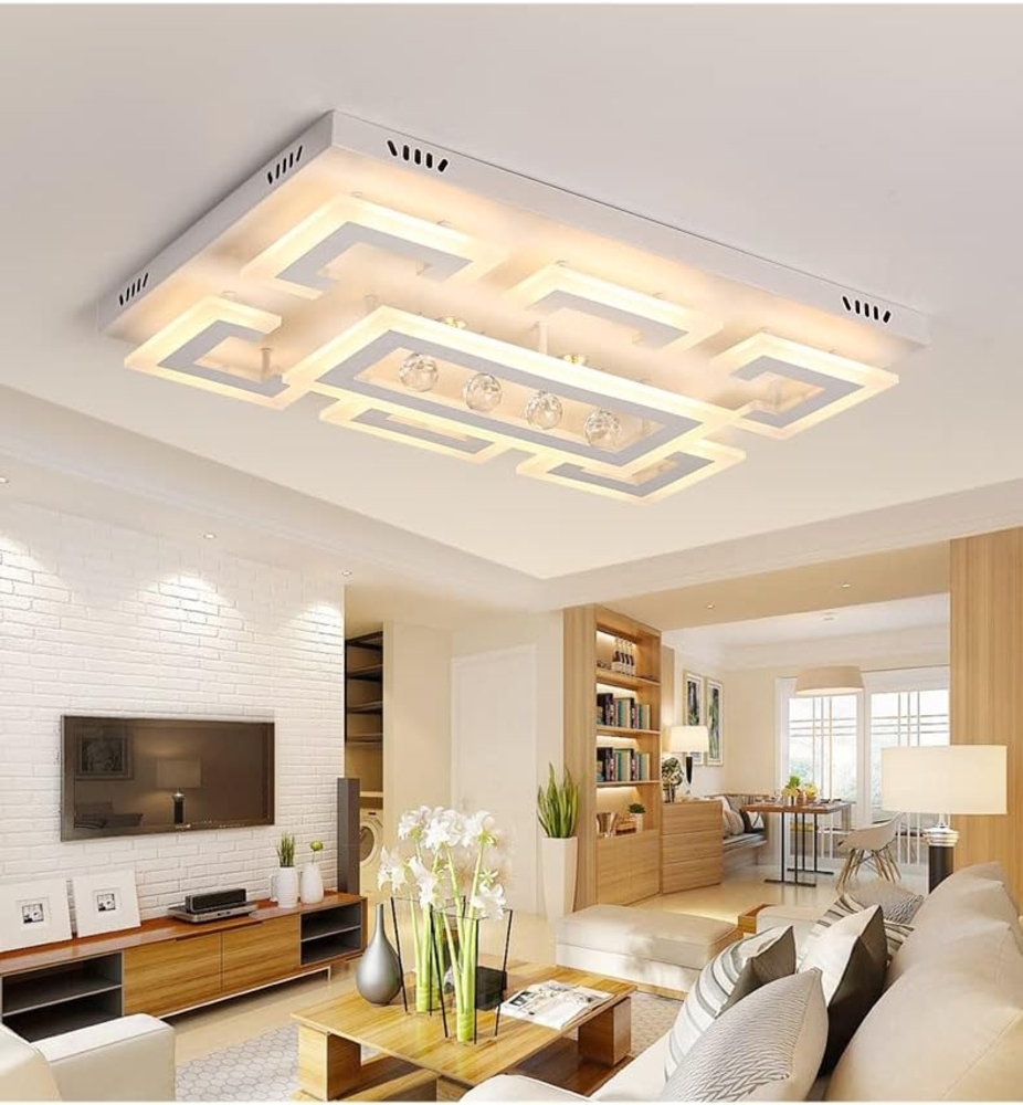 Eurotondisplay LED Deckenleuchte LED Deckenleuchte mit Fernbedienung Lichtfarbe/Helligkeit einstellbar, LED fest integriert, Warm- bis Kaltweiß einstellbar, Lichtfarbe- und Helligkeit einstellbar mit Fernbedienung Bild 1