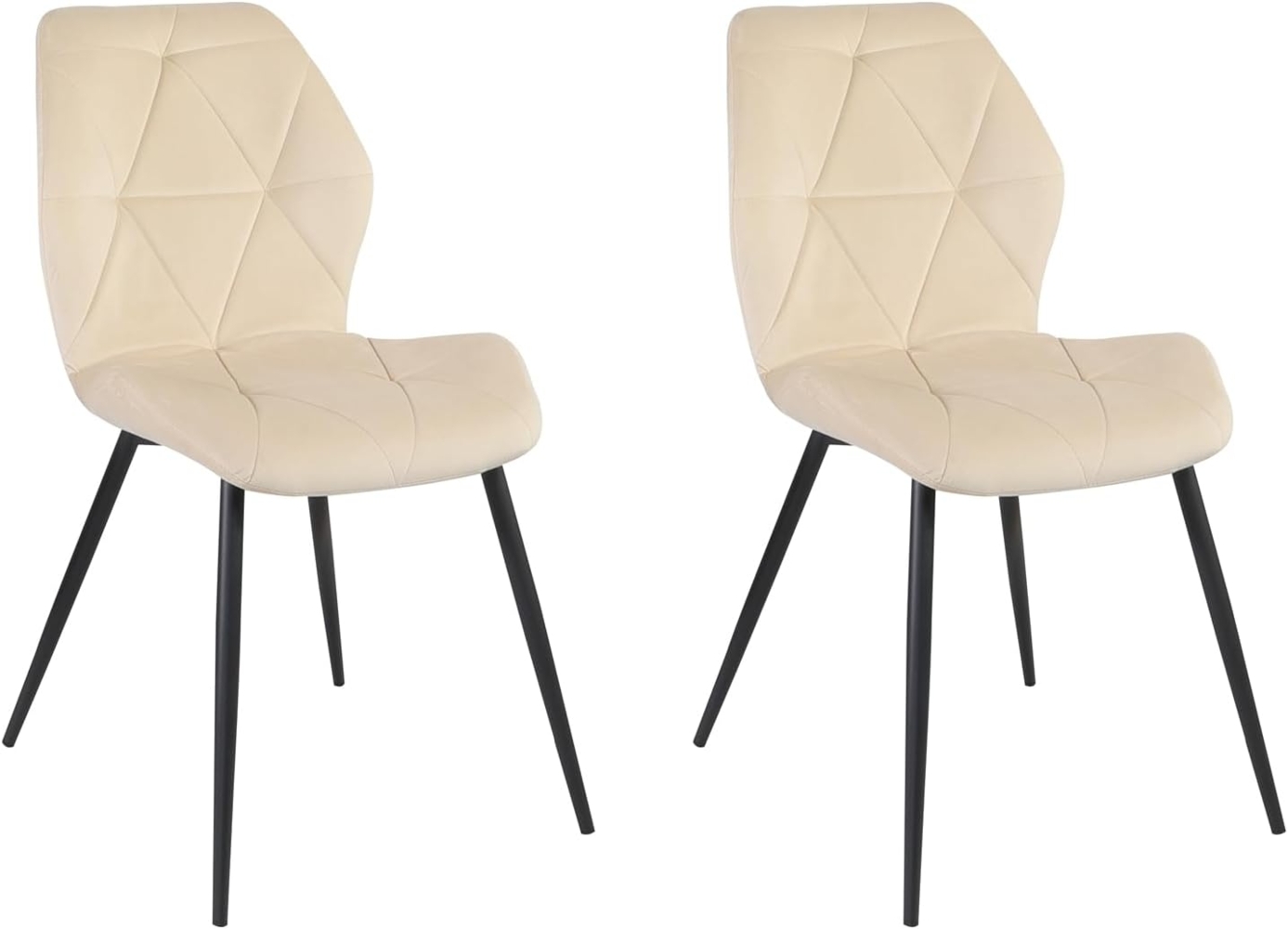 SVITA Esszimmerstuhl JAMIE (Set, 2 St), 2er Set, Küchenstühle, Samtbezug, Beige Bild 1