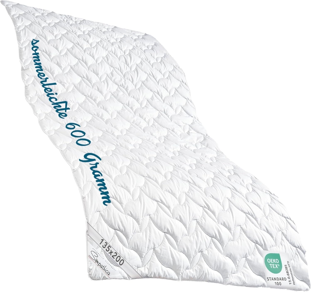 Baumwolldecke Sommerbett Sommerdecke Steppbett 135x200 cm 100% Baumwolle kochfest Bild 1