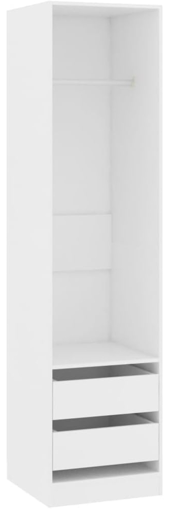 vidaXL Kleiderschrank mit Schubladen Weiß 50x50x200 cm Holzwerkstoff 800612 Bild 1