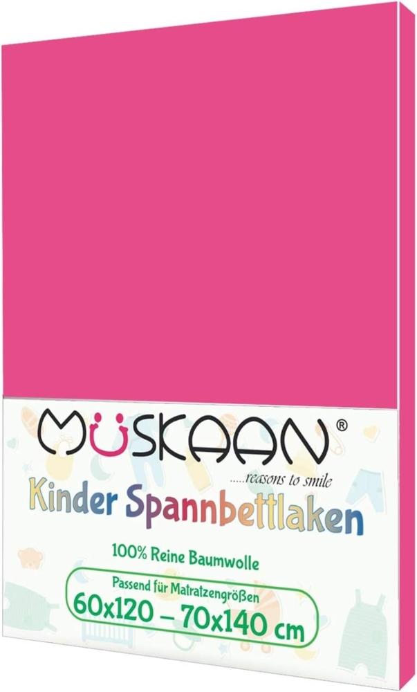 TRENDBUY24 Spannbettlaken Kinder Spannbettlaken 60x120 - 70x140 cm, Baumwolle, Gummizug: ja, (1 Stück), JERSEY Bild 1