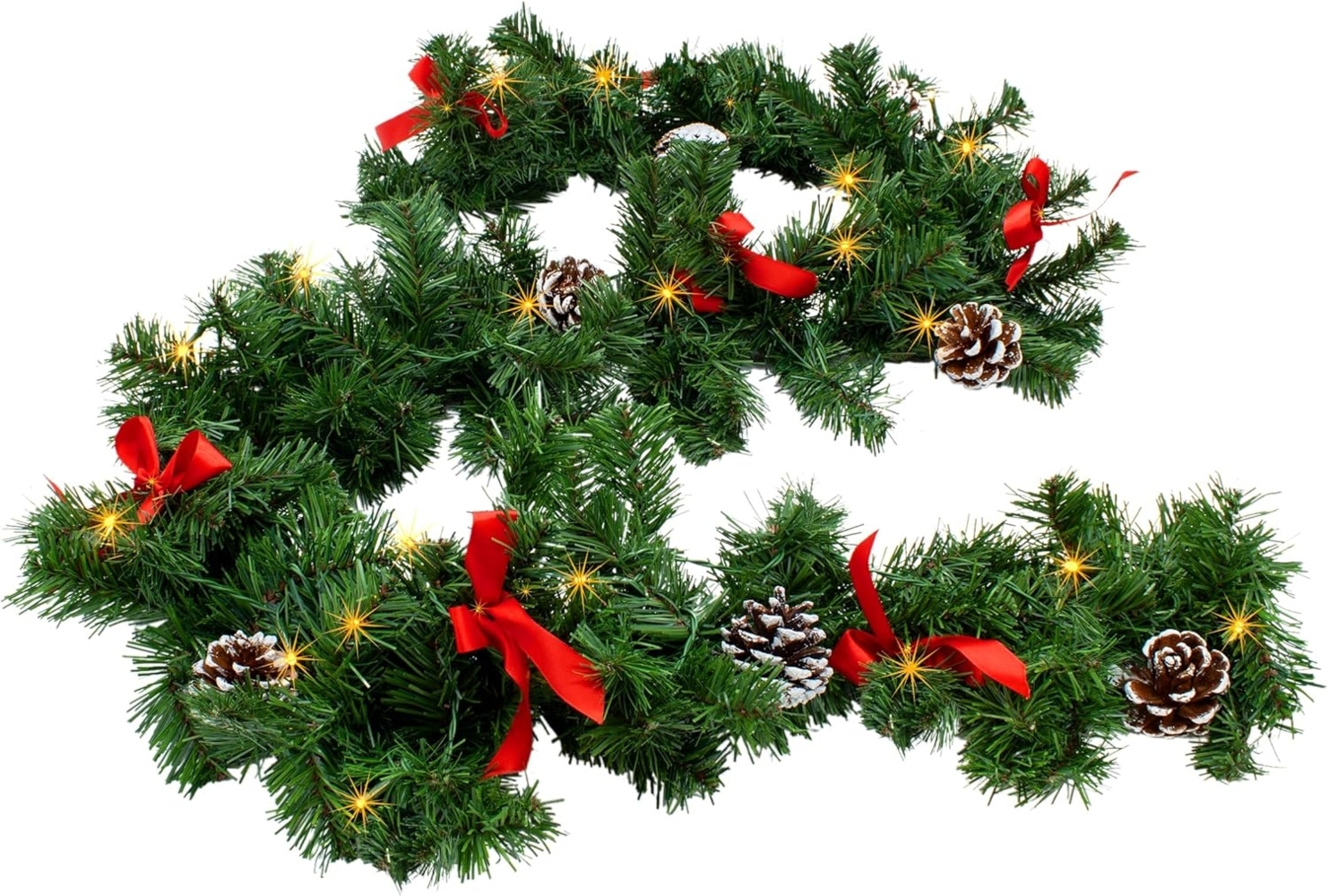 Spetebo LED-Girlande oder Kranz in verschiedenen Größen, 35-flammig, mit Timer Funktion Bild 1