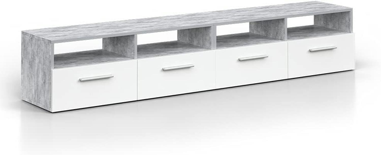 Vicco Lowboard Diego Fernsehschrank Sideboard TV Fernsehtisch Beton Bild 1