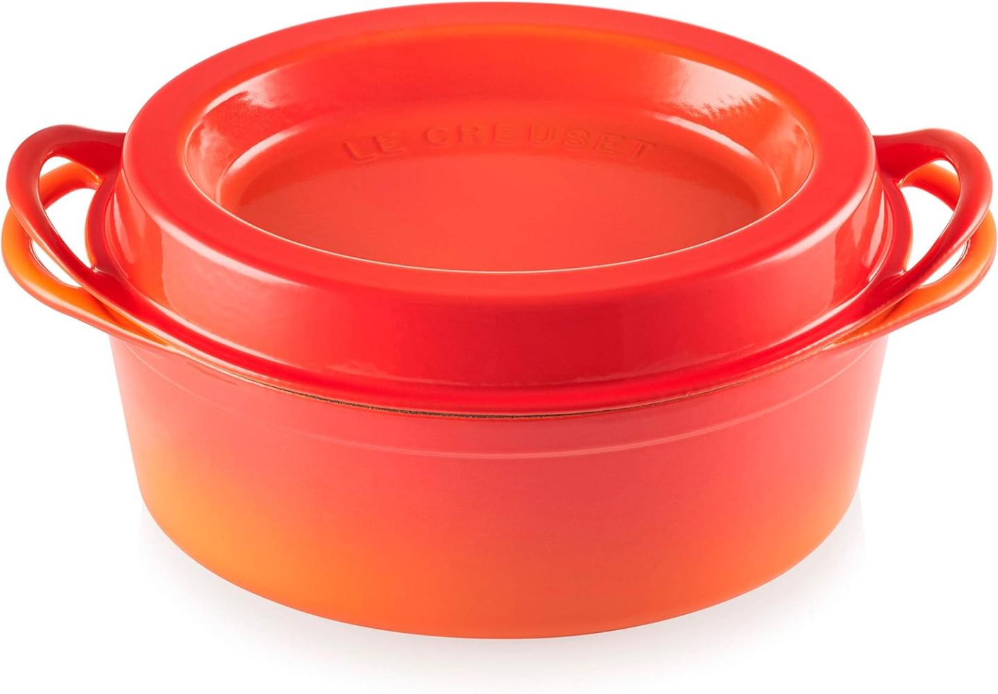 Le Creuset Doufeu Bräter oval 32 cm Ofenrot - Orange - 29 bis 32 cm Bild 1