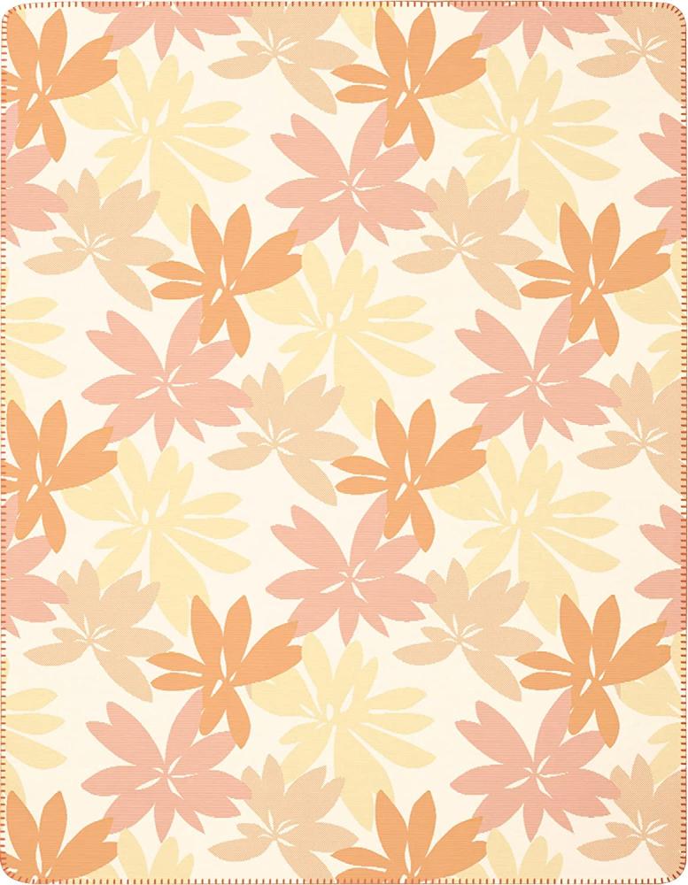 Biederlack Wohndecke Plumeria|150x200 cm| orange Bild 1