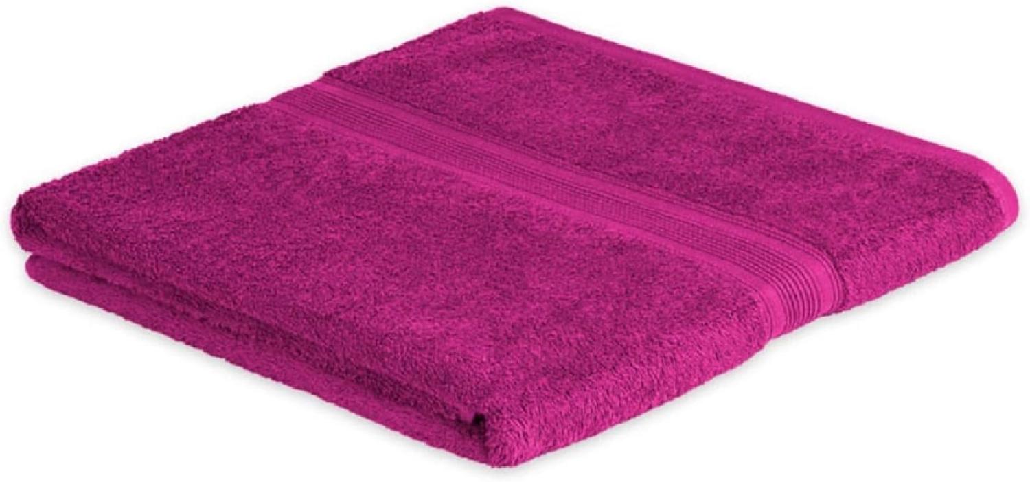 Badetuch Frottier 500 g/m² 100 x 150 cm Pink Bild 1