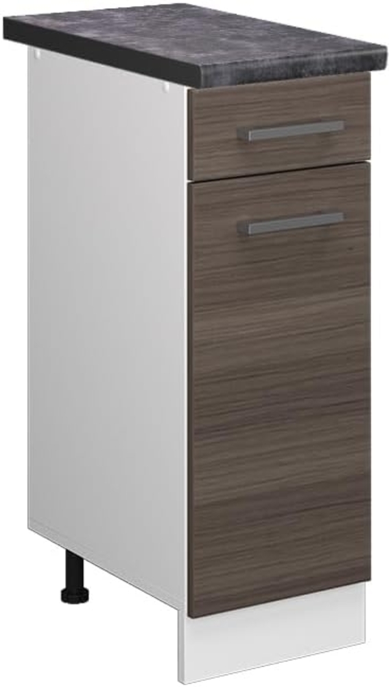 Vicco Küchenunterschrank R-Line, Grau/Weiß, 30 cm, AP Anthrazit Bild 1