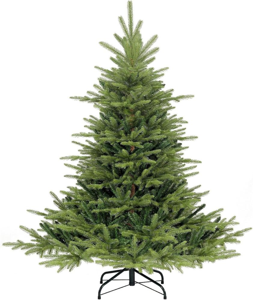 Salcar Künstlicher Weihnachtsbaum 80% PE Tannenbaum Künstlich Weihnachtsbaum Junge Fichte in zartem Grün, Fichte, 120 cm hoch, 1040 Zweige (924 PE-Zweige, 116 PVC-Zweige) Bild 1