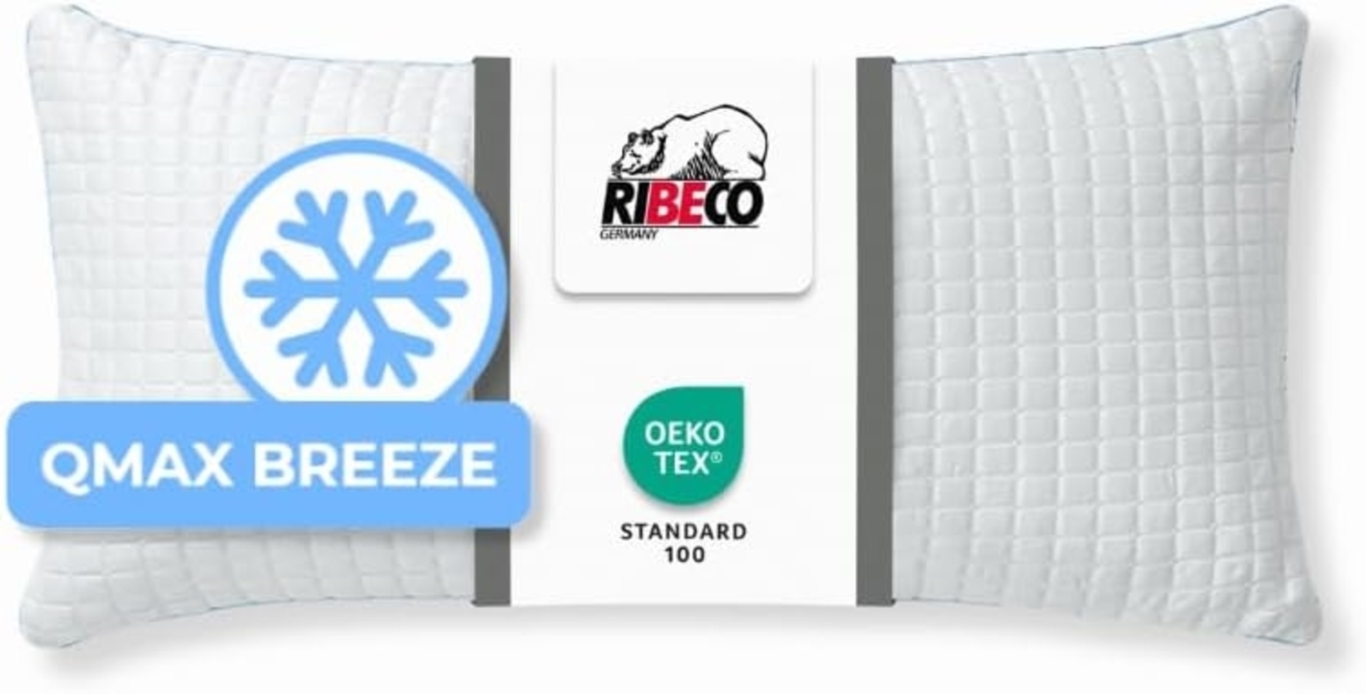 RIBECO Kopfkissen Olaf, Füllung: Polyester, Bezug: Baumwolle & Polyester, mit kühlender Sommer- und weicher Winterseite! Bild 1