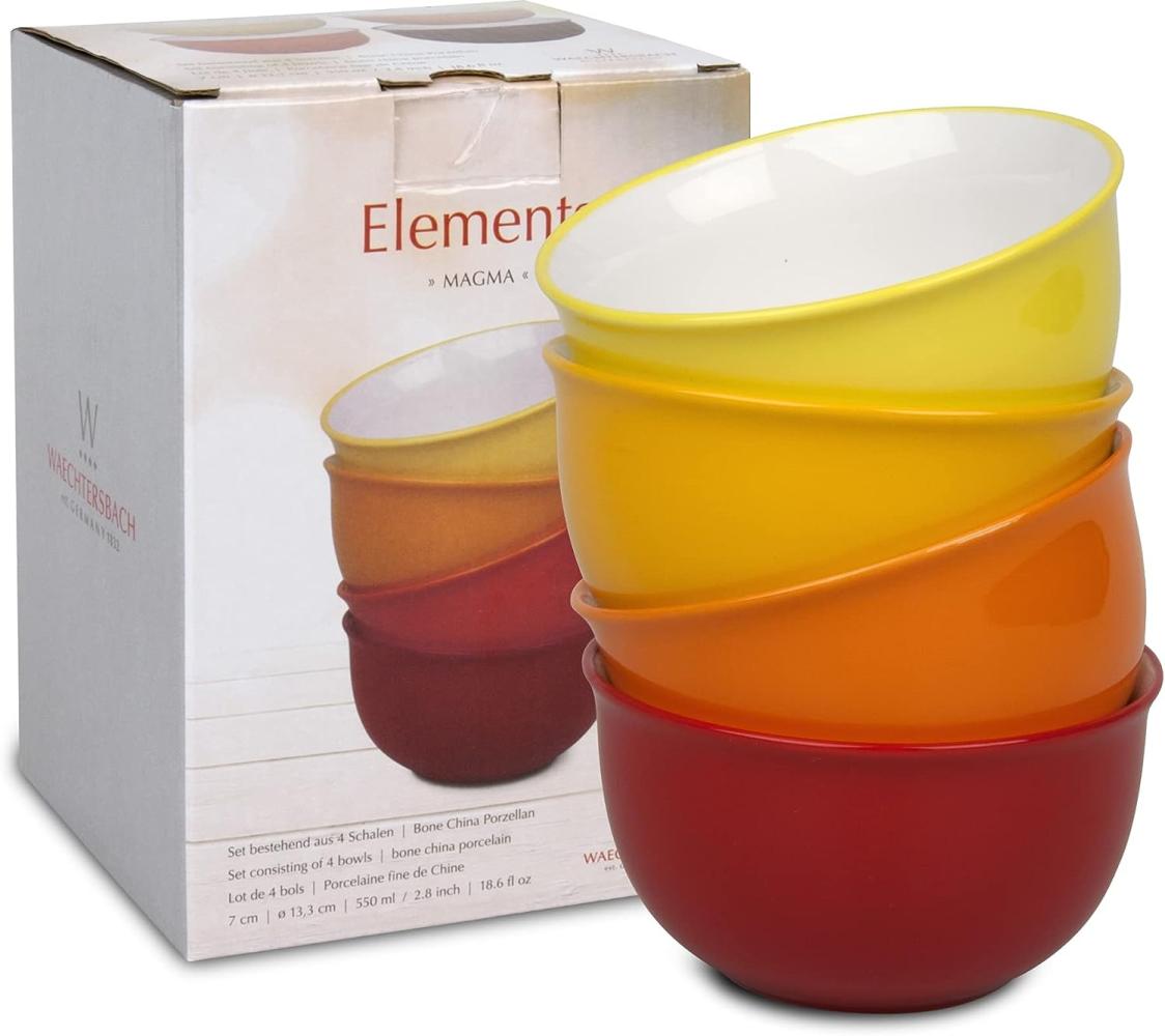Waechtersbach Elements Magma Müslischalen 4er Set, Schüsseln, Schalen, im Geschenkkarton, Bone China, Ø 13 cm, 41 5 972 3000 Bild 1