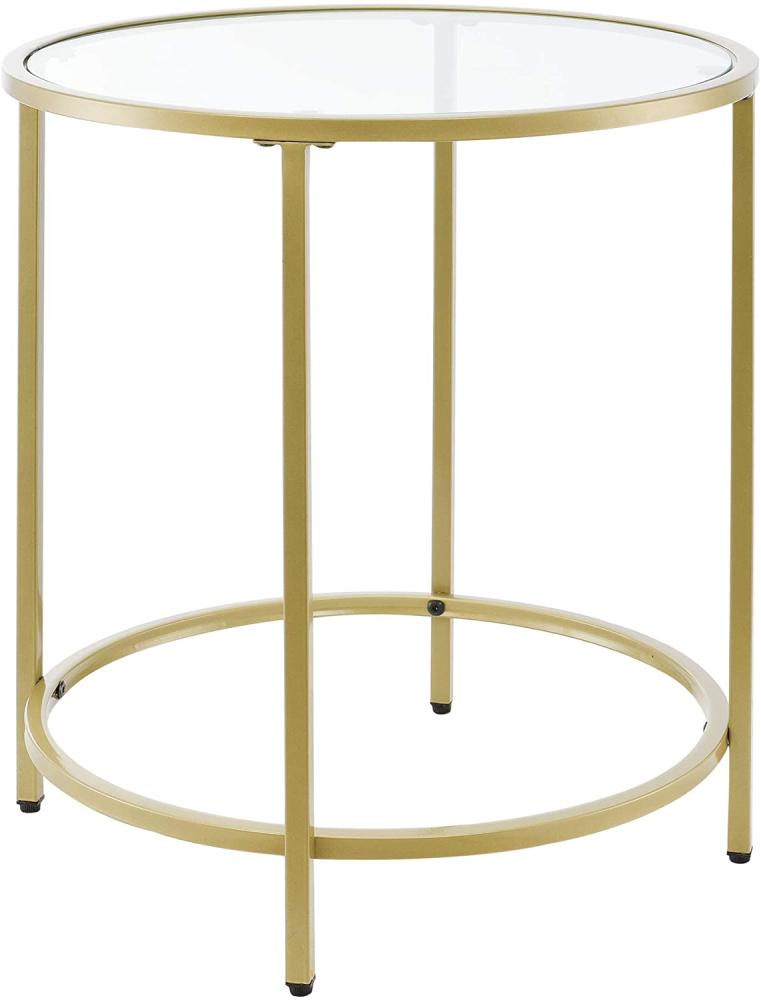 Beistelltisch Ähtäri Stahlgestell 50x55 cm Goldfarben en. casa Bild 1