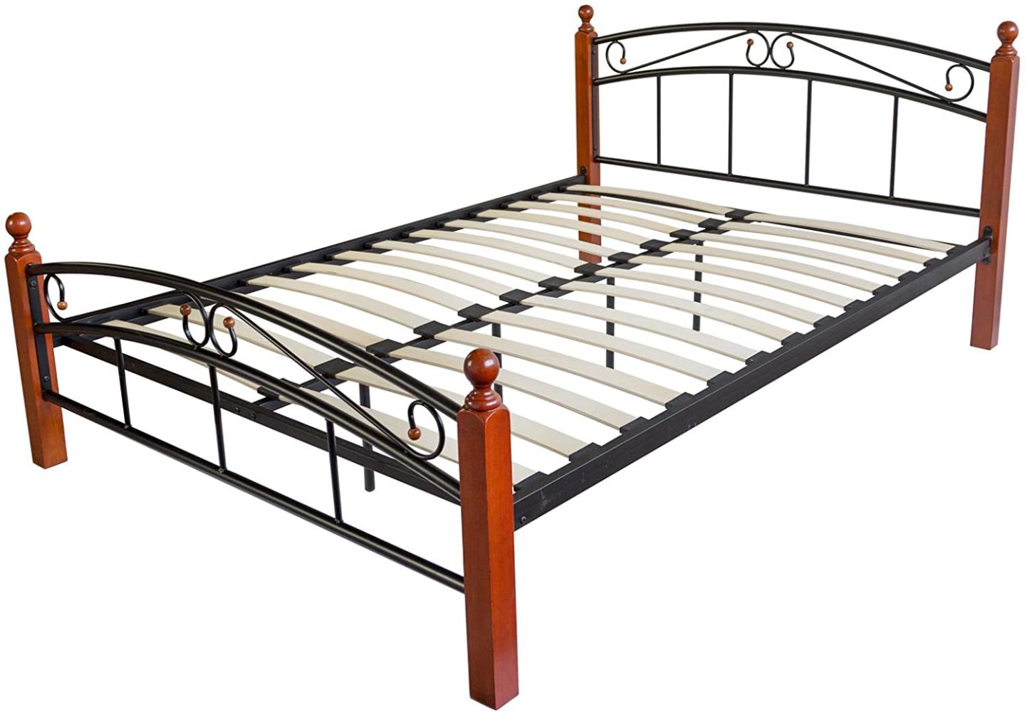 Metallbett inkl. Lattenrost 140x200 schwarz Bild 1