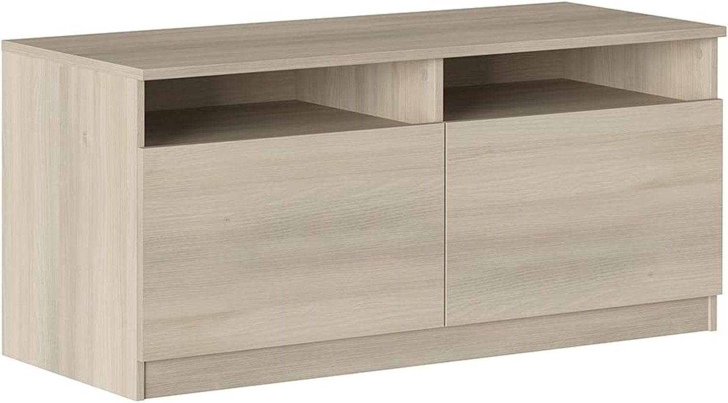 Iconico Home MIK TV-Schrank mit Hohlraumfächern und 2 Flügeltüren mit integrierten Griffen, Holzwerkstoff, Eiche, 120x44,5xh53,5 cm Bild 1