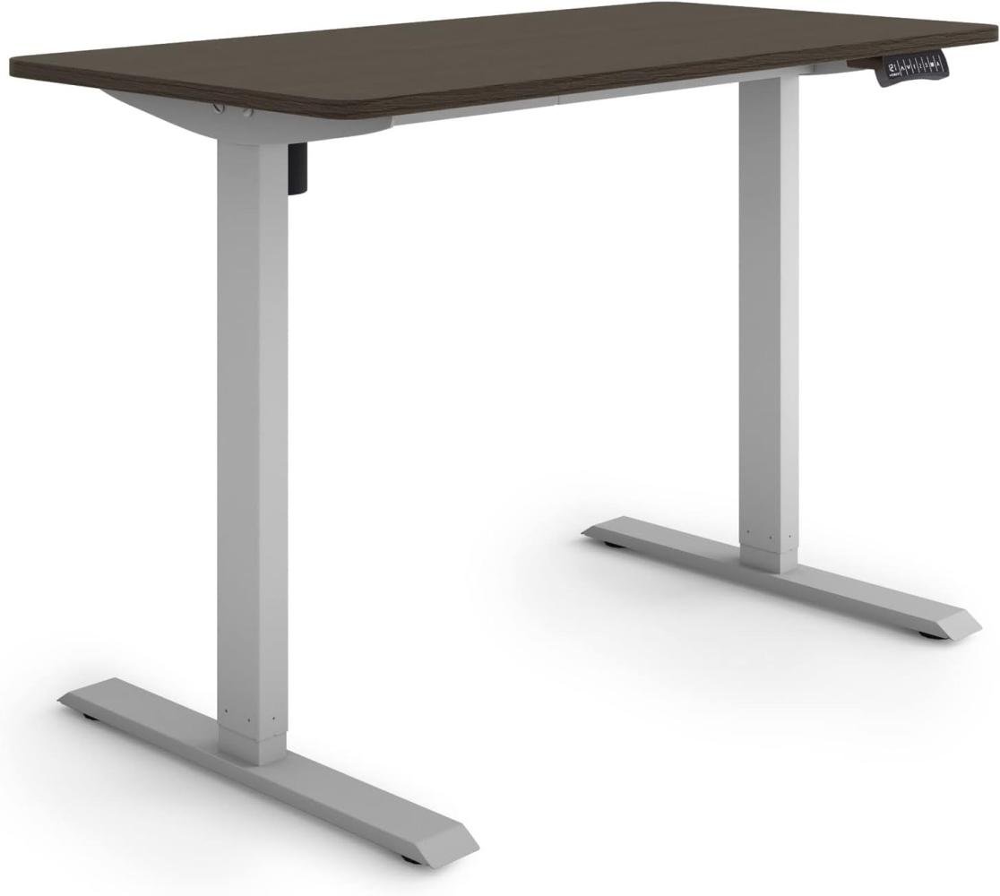 ESMART Germany ETX-121GE 120x60cm Ebenholz Dekor Ergonomischer Steh-Sitz-Schreibtisch Stufenlos elektrisch höhenverstellbar 73,5-123,5cm 3xMemory Aktivitätserinnerung Soft-Start/Stopp Schnelle Montage Bild 1