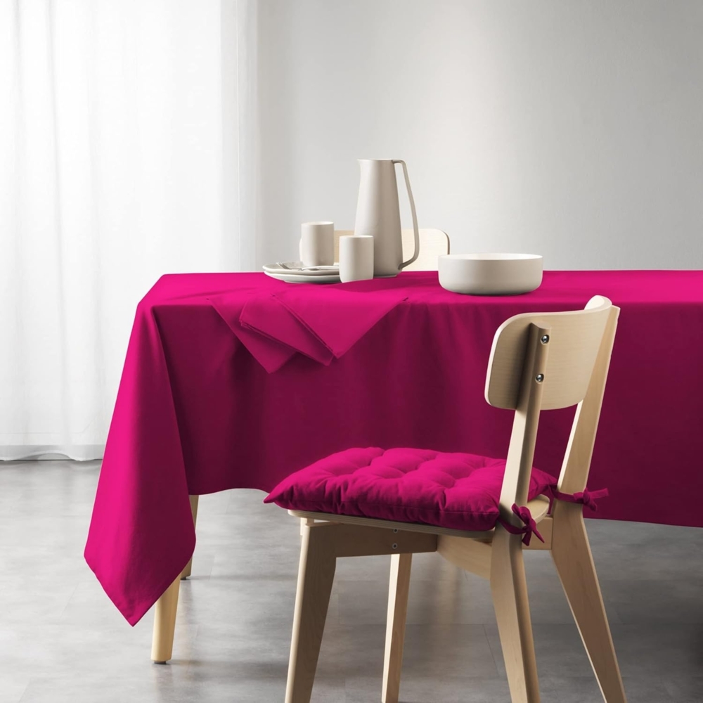 Douceur d'Intérieur, Tischdecke, rechteckig, 140x240 cm, Mistral Fuchsia, recycelte Baumwolle Bild 1