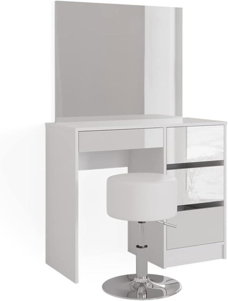 Vicco Schminktisch Weiß 90 cm mit Hocker, Sherry Bild 1