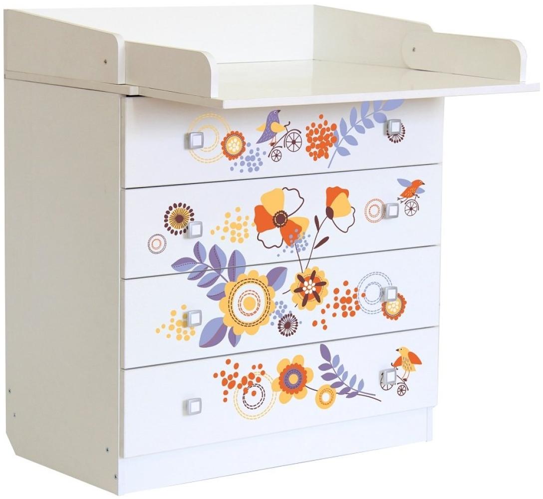 Polini Kids Baby Wickelkommode 'Simple 1580' Floral Bild 1